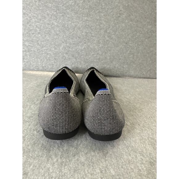 Rothy’s The Point Gray Mist Herringbone Cap Toe Flats 6.5 NWOT Eco Knit - Picture 5 of 6